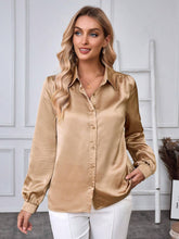 EMERY ROSE Women's Casual Solid Color Long Sleeve Blouse